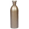 Uniquewise Modern Decorative Iron Hammered Tabletop Centerpiece Flower Vase, Champagne 15.5 Inch QI004129.L